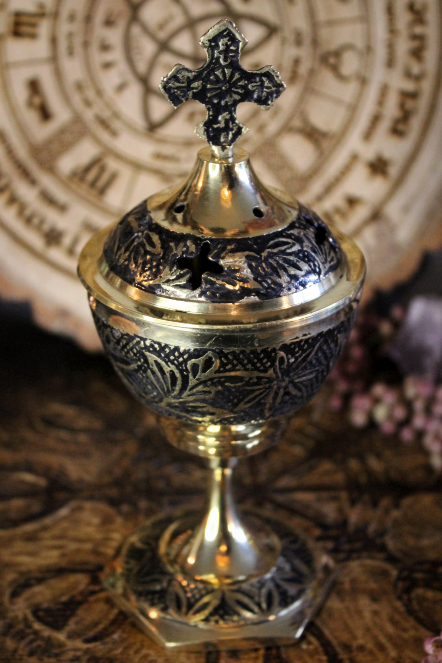 Brass Incense Burner Chalice