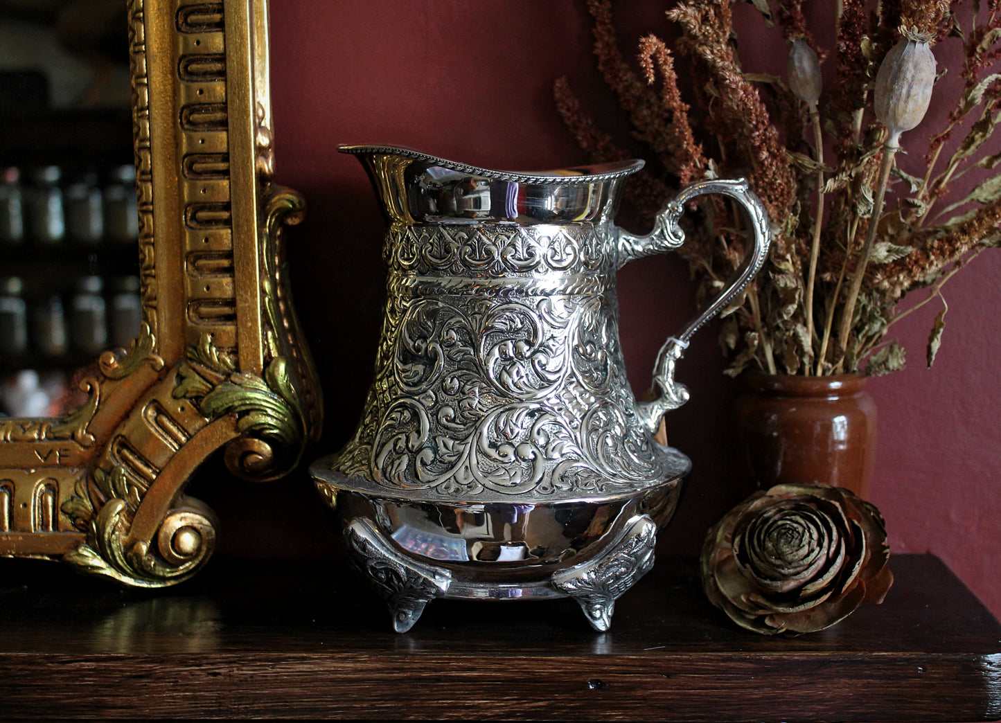 Ornate Nickel Jug