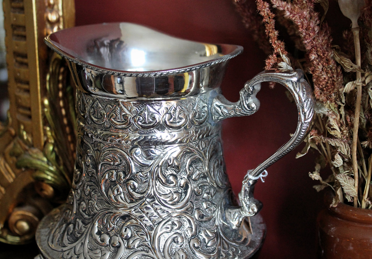 Ornate Nickel Jug