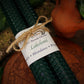 Lakshmi - Dark Green Beeswax Spell Candles