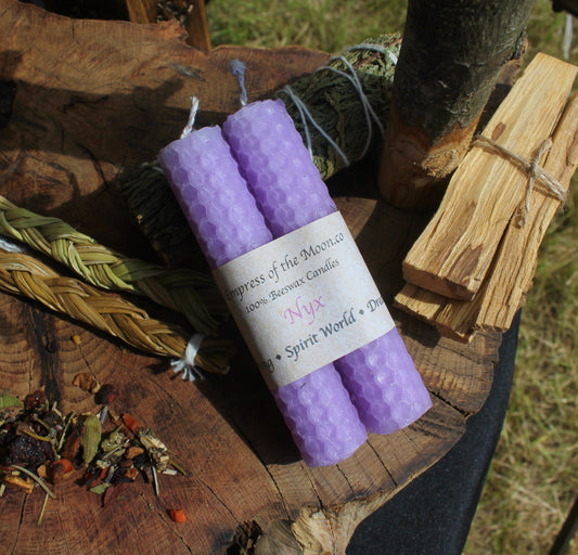 Nyx - Lavender Beeswax Spell Candles