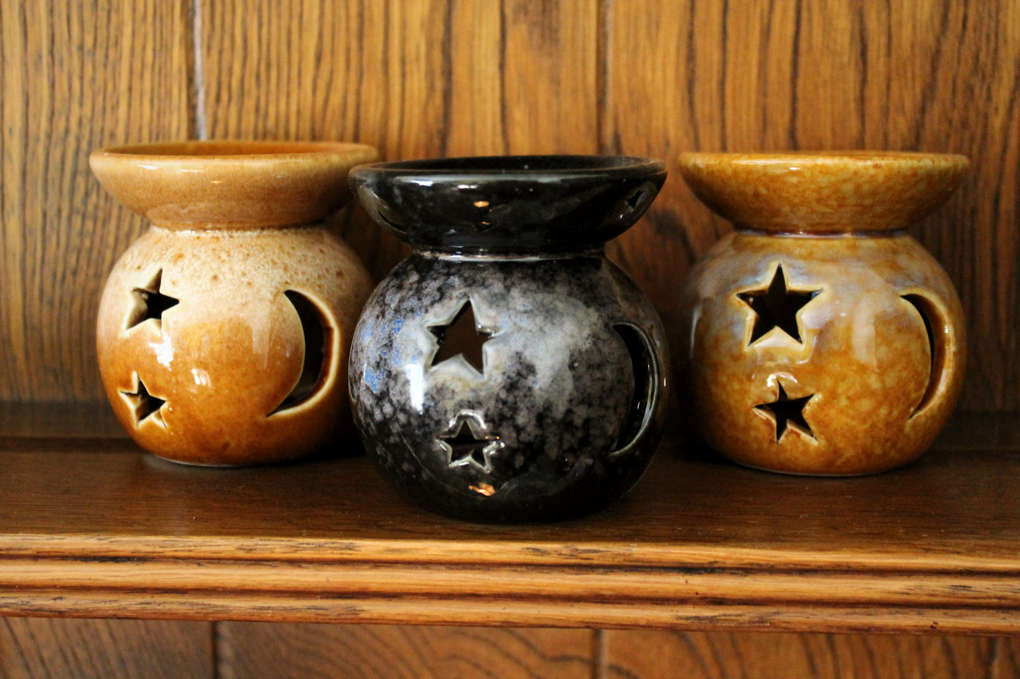 Ceramic Star Oil Burner - Ritual Oil & Incense Warmer