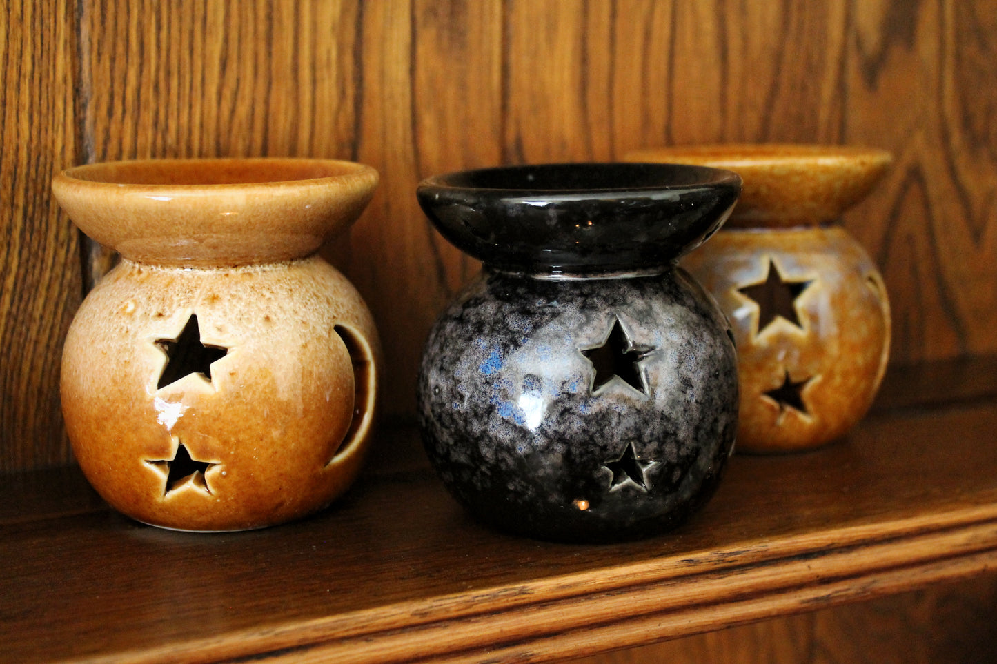 Ceramic Star Oil Burner - Ritual Oil & Incense Warmer