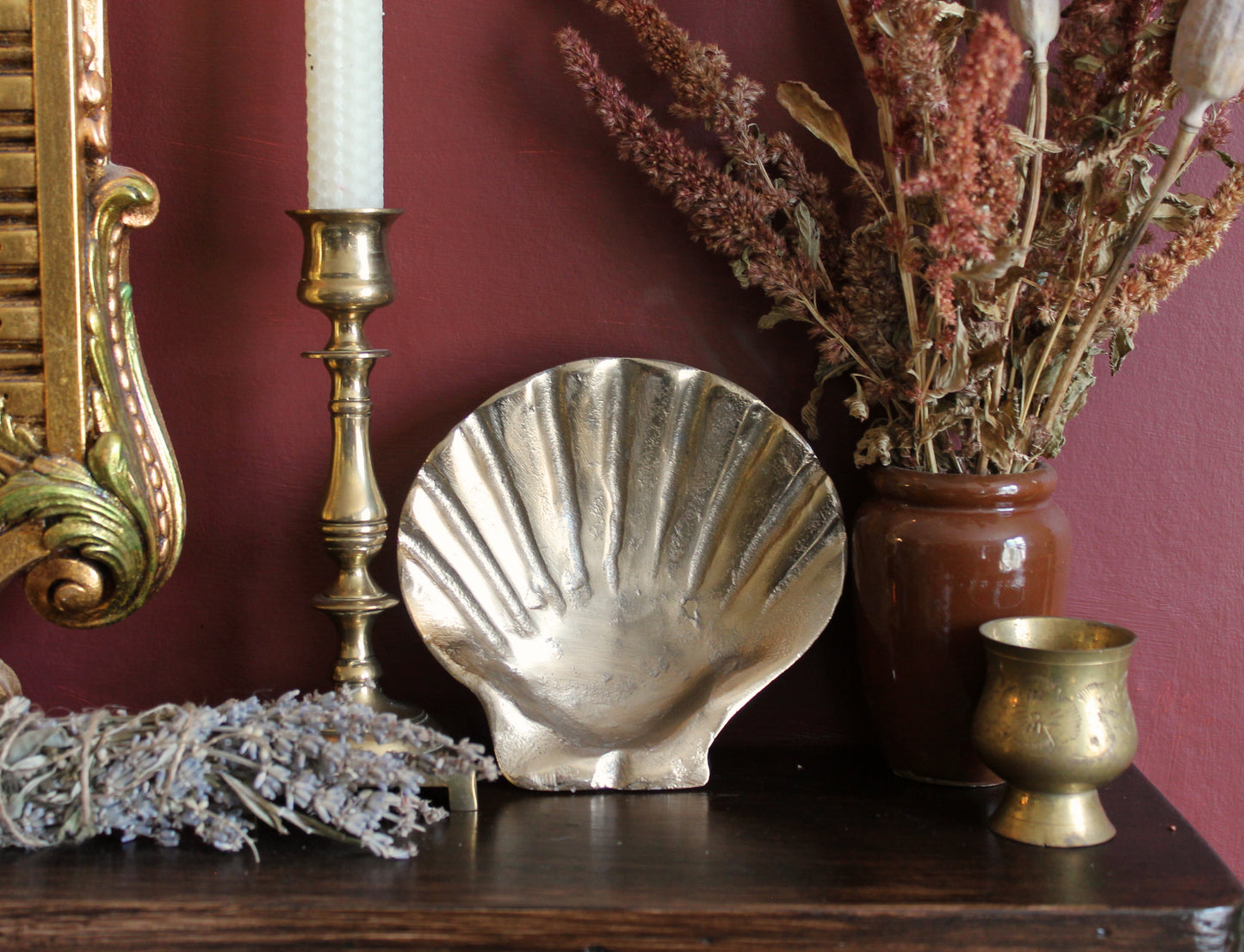 Champagne Gold Shell Offering Bowl