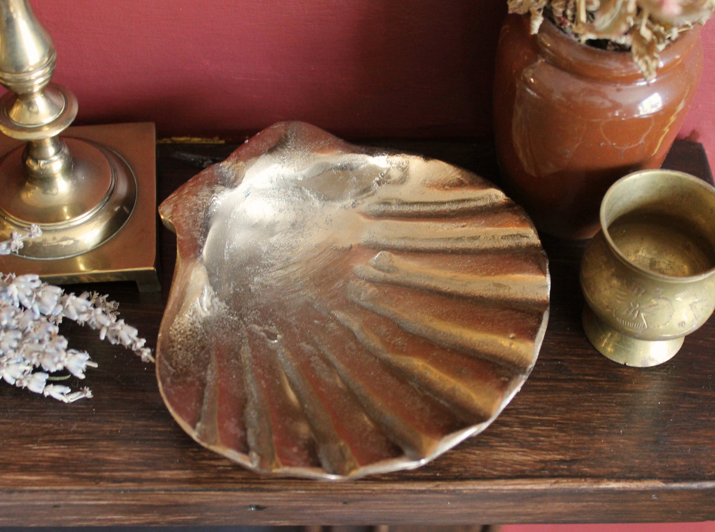 Champagne Gold Shell Offering Bowl