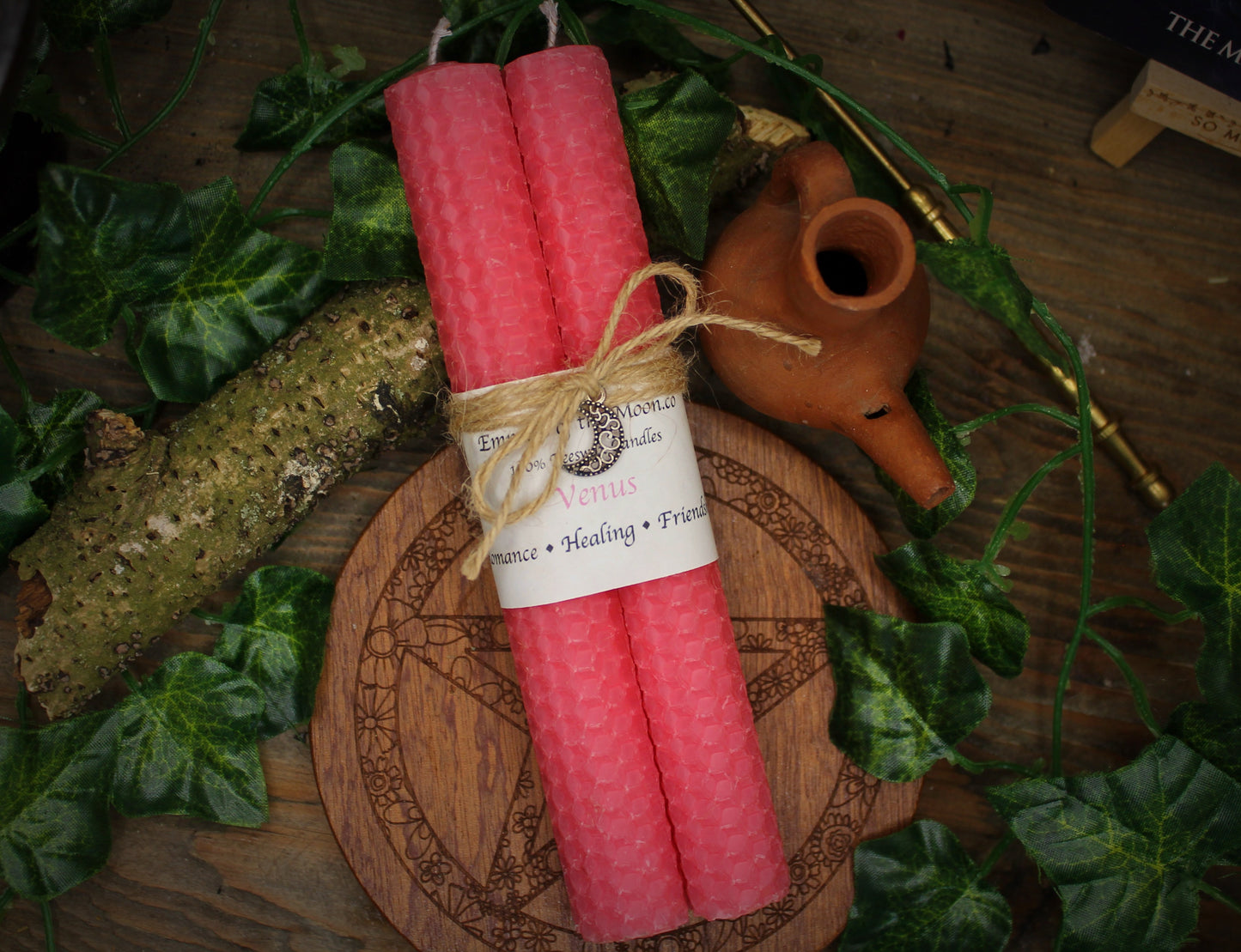 Venus - Pink Beeswax Spell Candles