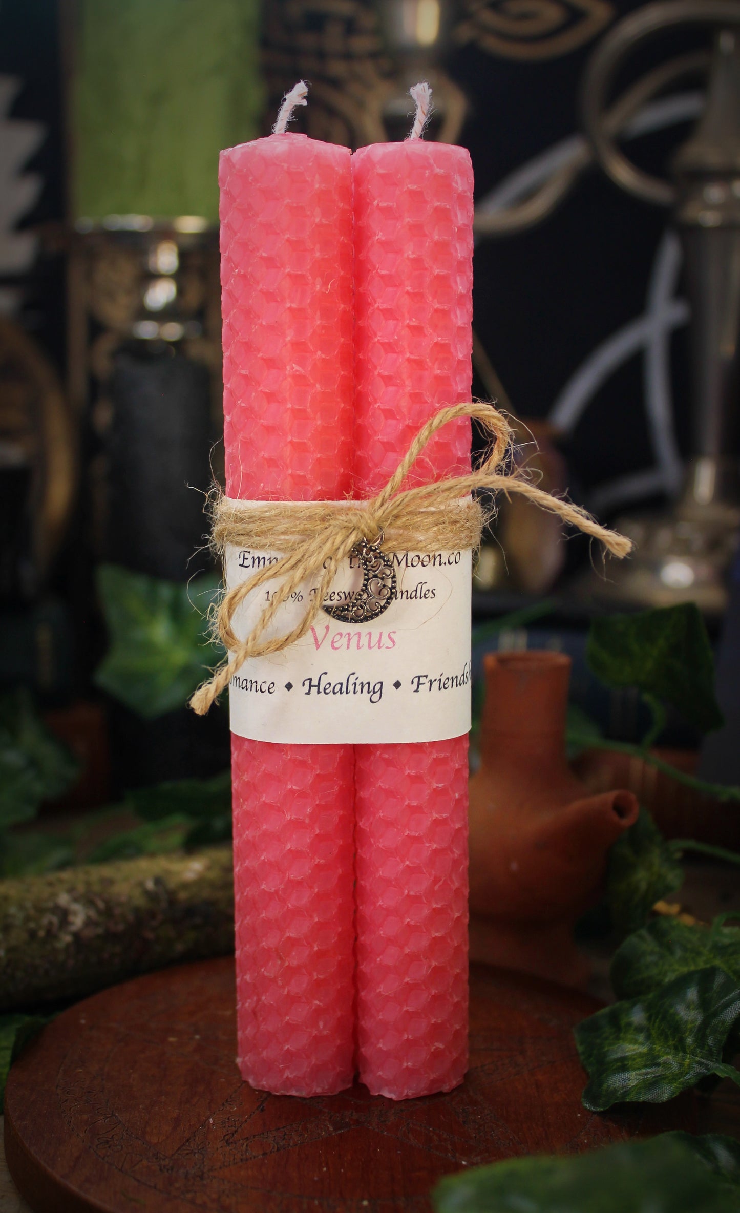 Venus - Pink Beeswax Spell Candles